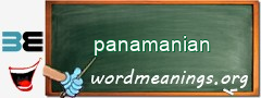 WordMeaning blackboard for panamanian